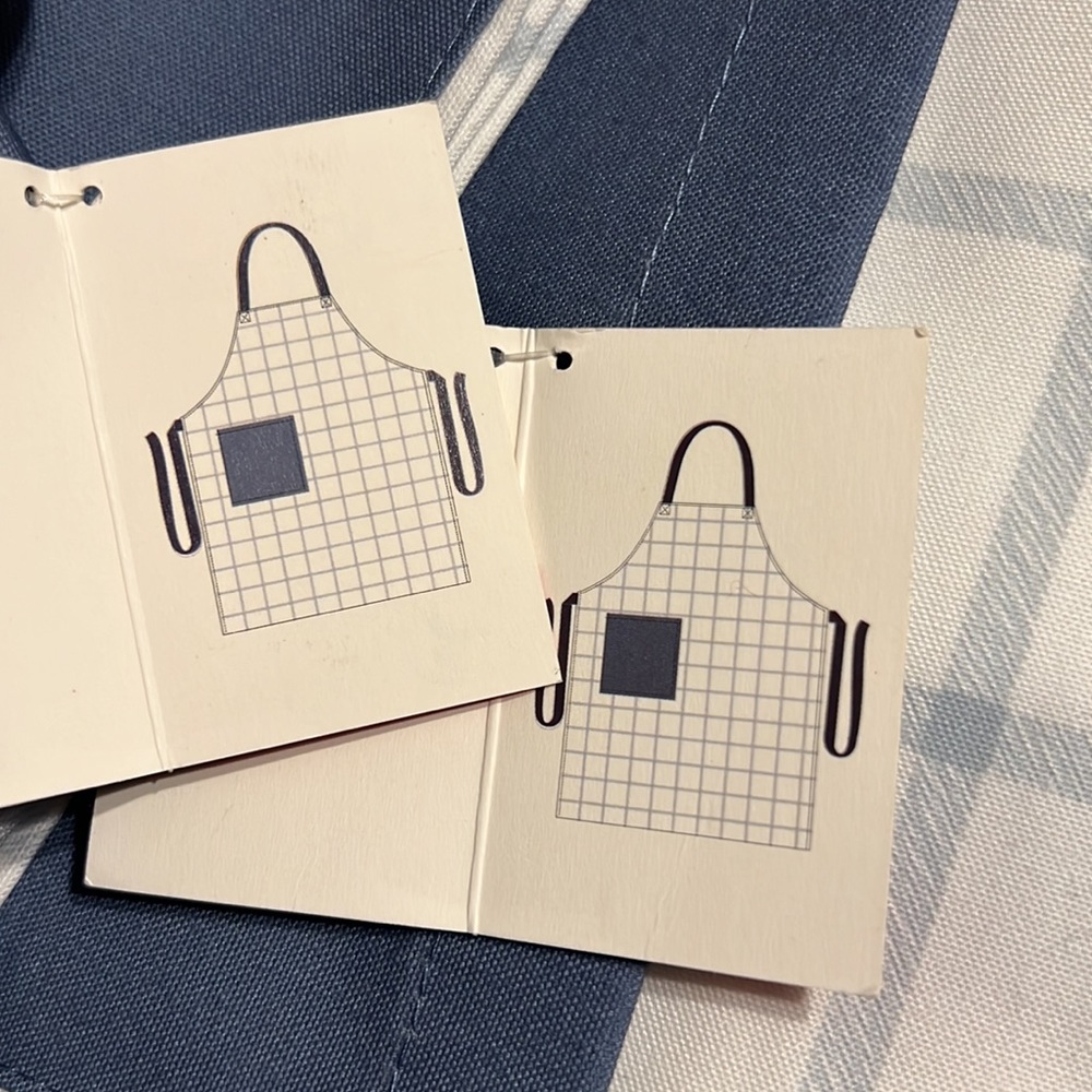New Set of Two Plaid Pocket Aprons (Kilo)